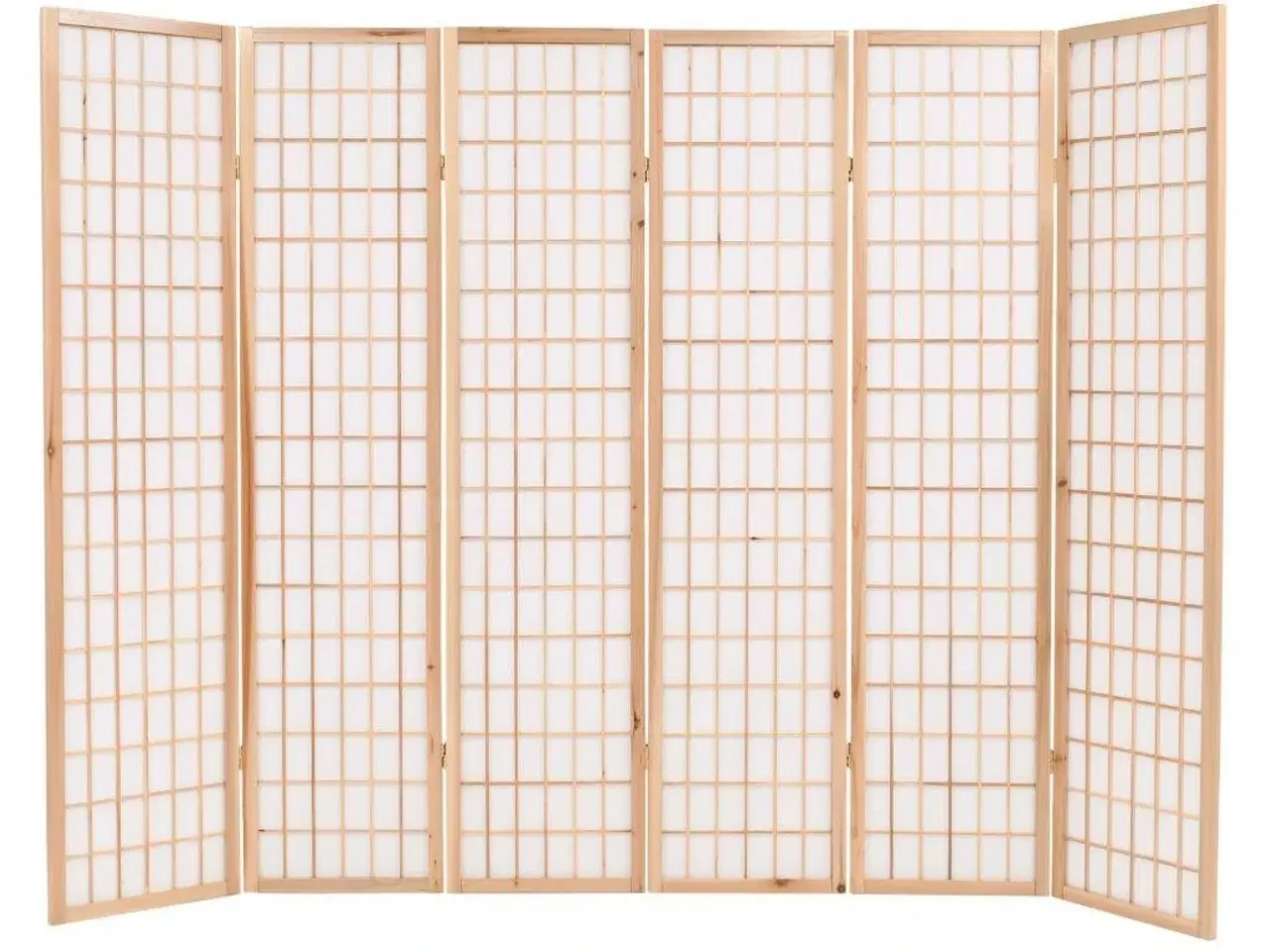 Billede 3 - Foldbar 6-panels rumdeler japansk stil 240 x 170 cm naturfarvet