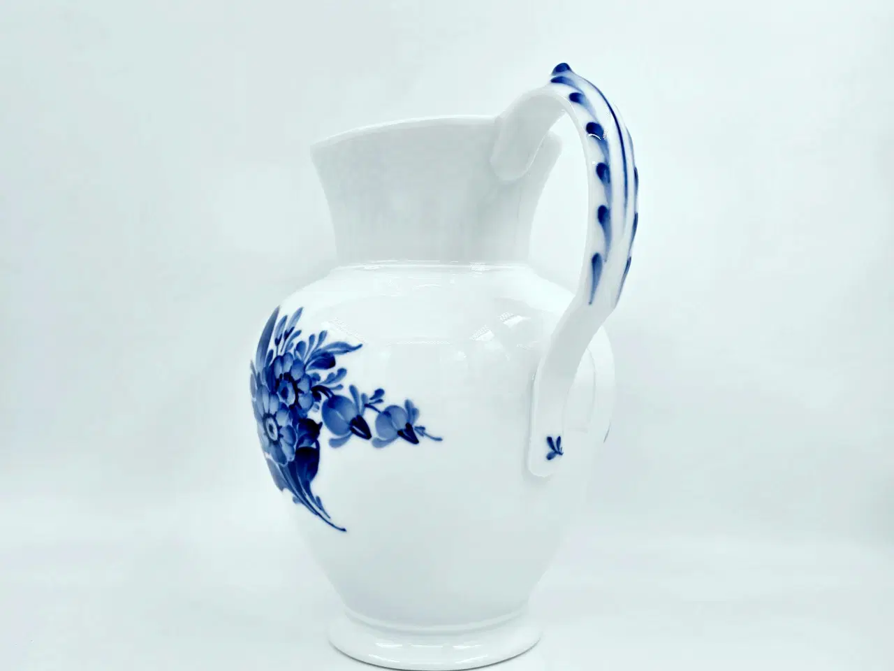 Billede 8 - Blå Blomst Flettet Stor Kande Porcelæn 