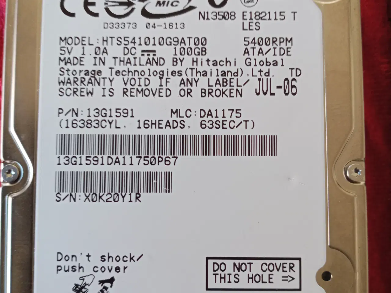 Billede 3 - 2 stk 2.5" ide harddiske 100gb + 40gb