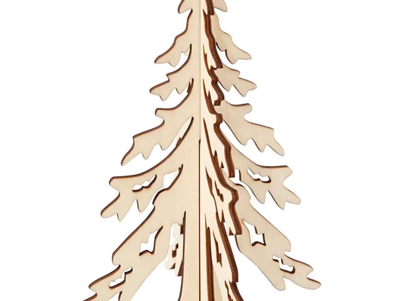 Billede 1 - Elegant 3D Juletræ i Træ - 20 cm Høj