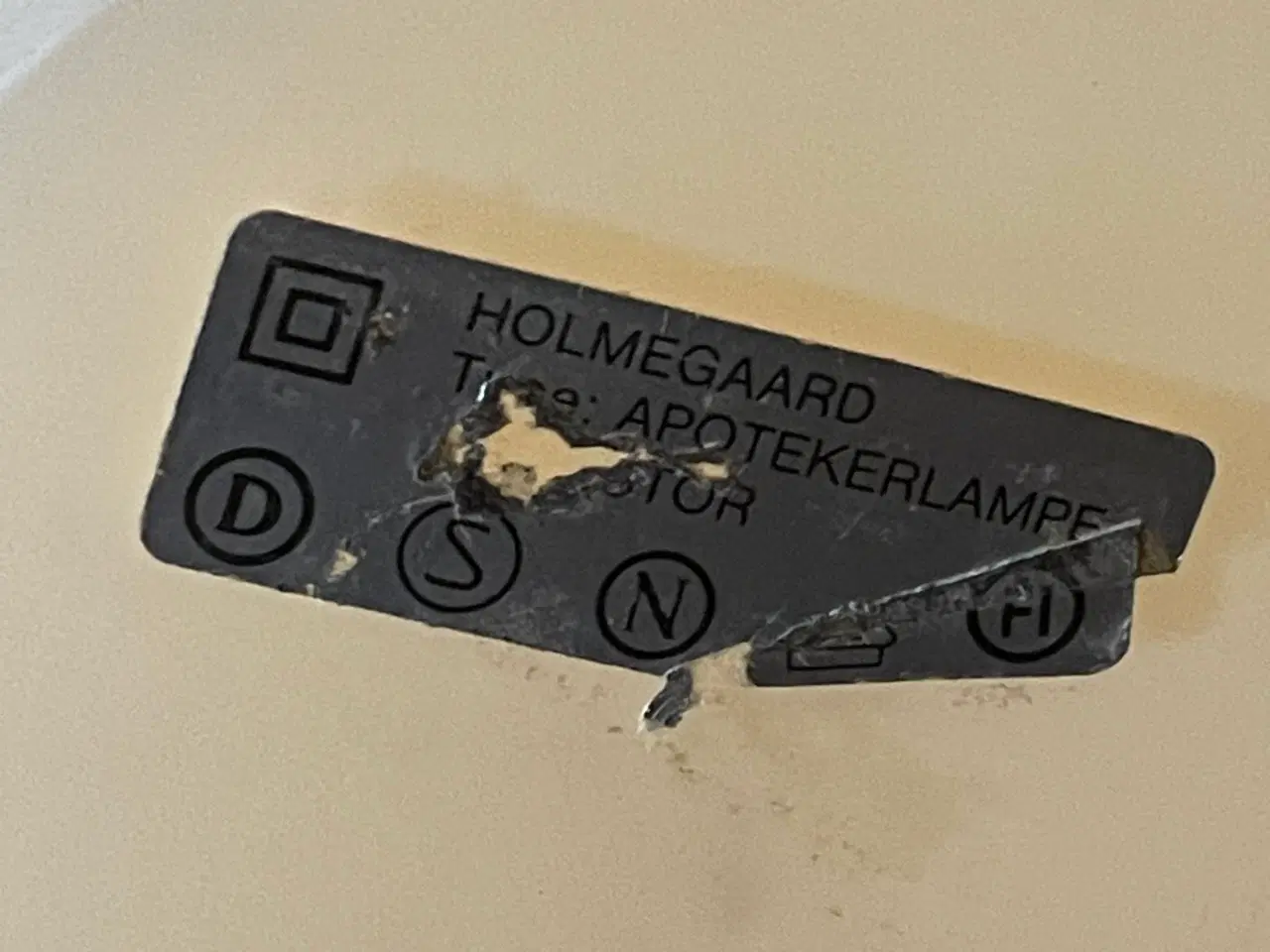 Billede 3 - Holmegård stor Apoteker lampe i hvidt porcelæn 