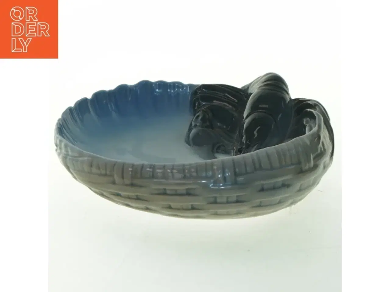 Billede 3 - Blå keramisk skål med hummer fra Royal Copenhagen (str. Ø 16 cm)