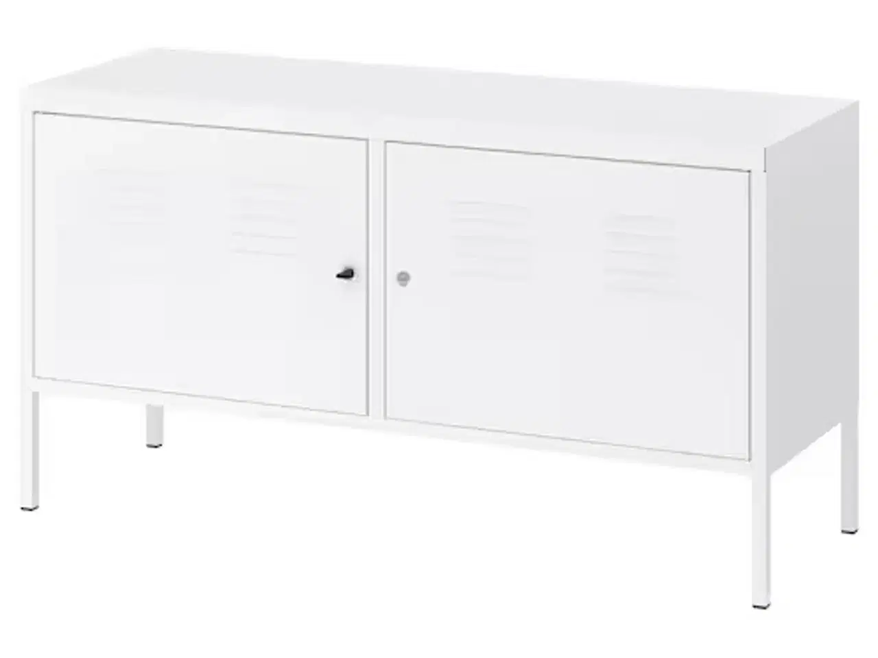 Billede 1 - Ikea metalskab hvid m/låger og lås