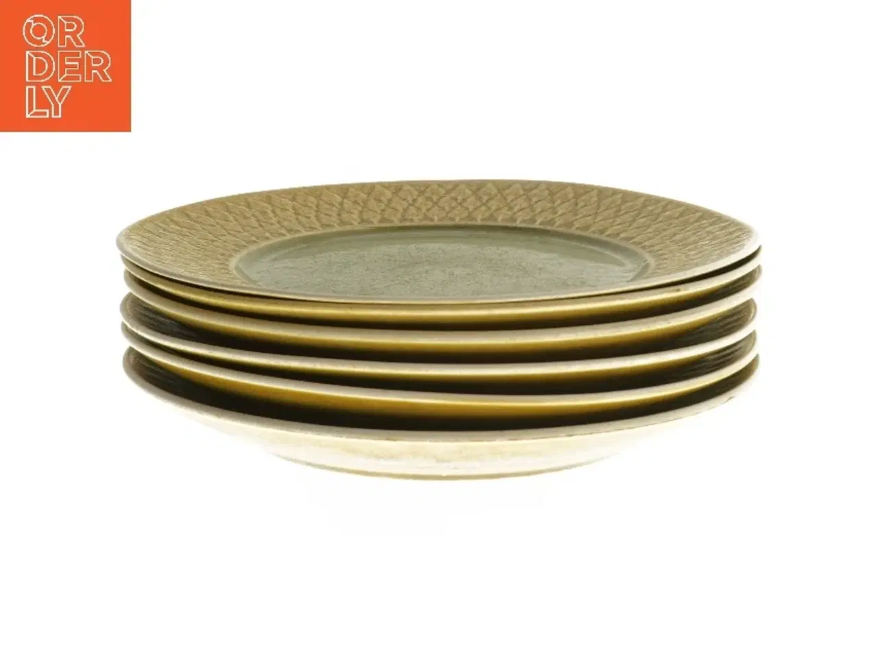 Billede 1 - Relief spise tallerkener fra Bing og Grøndahl senere Kronjyden.Tallerkener sæt (str. 6 stk Ø 25 cm)