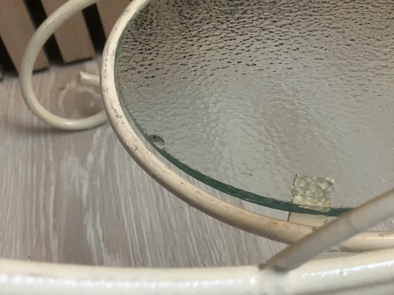 Billede 4 - Hvidt Gammel blomsterbord i smedejern