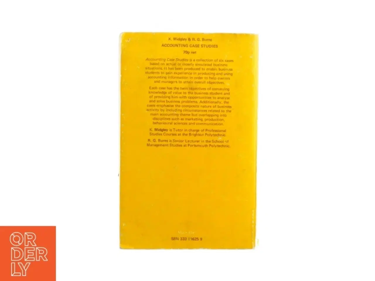 Billede 2 - Accounting case studies af K. Midgley & R. G. Burns (Bog)