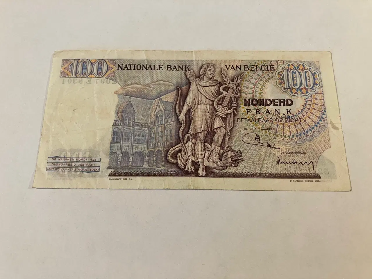 Billede 2 - 100 Cent Francs Belgium 1974