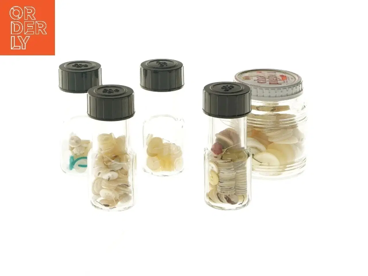 Billede 1 - Samling af gamle knapper (str. 9,5 cm)