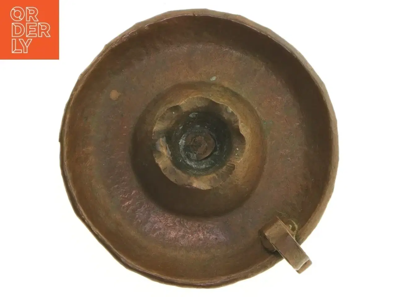 Billede 6 - Gammel kobberlysestage (str. 14 cm)