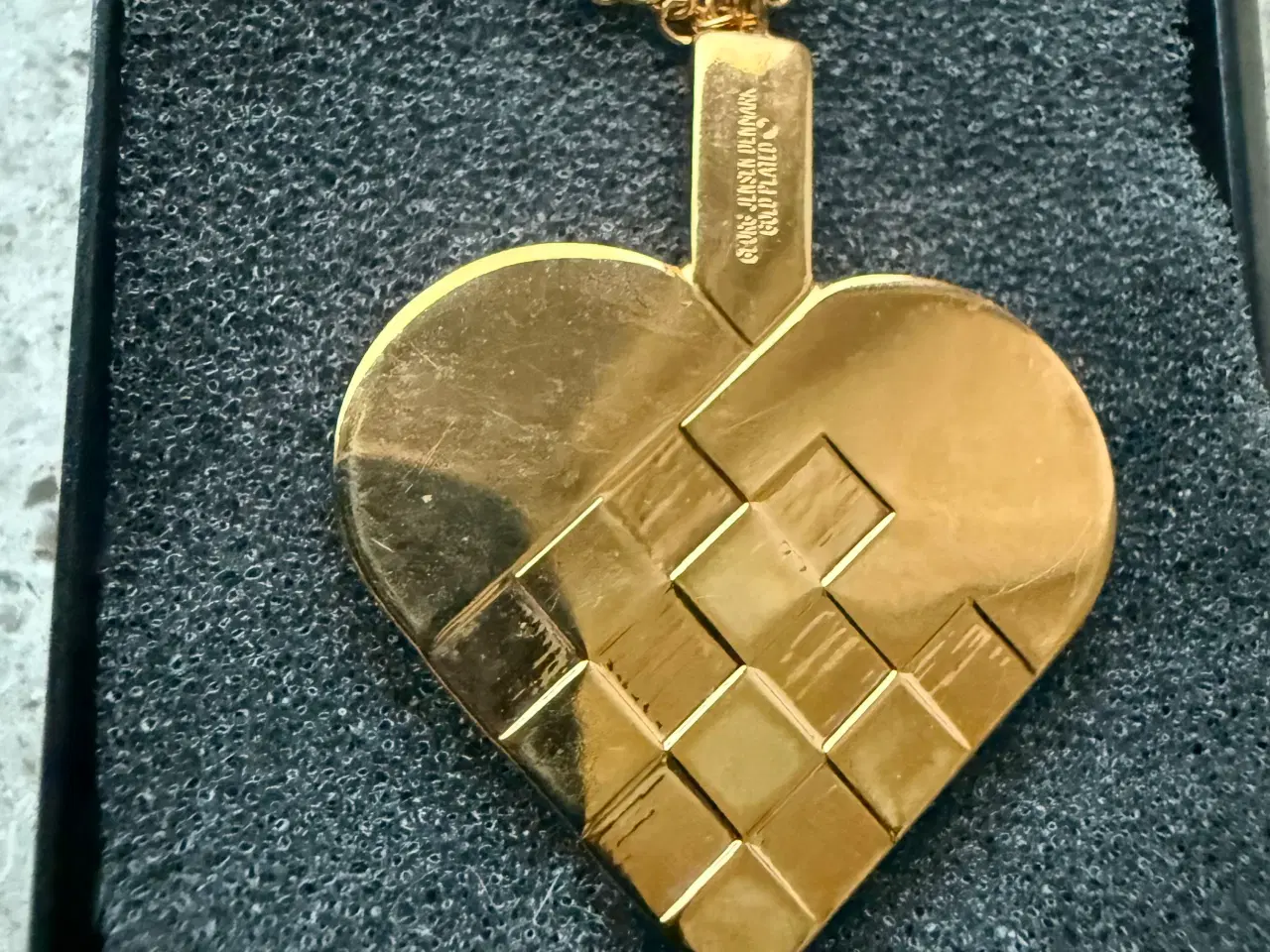 Billede 3 - Georg Jensen Ornament Forgyldt Flettet Hjerte 1997