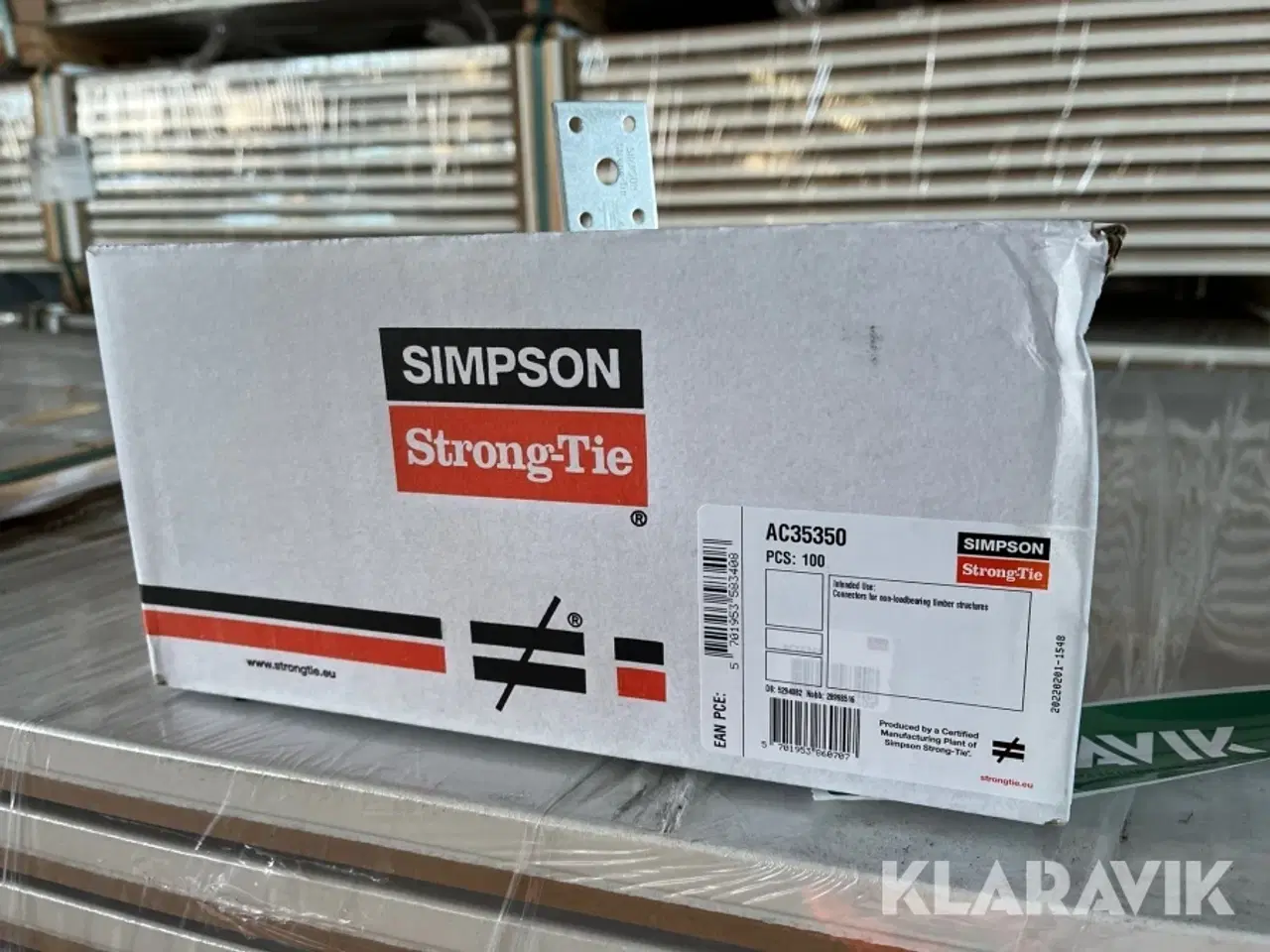 Billede 1 - Bygningsbeslag 36 pakker a 100 styk Simpson Strong-tie 100 styk