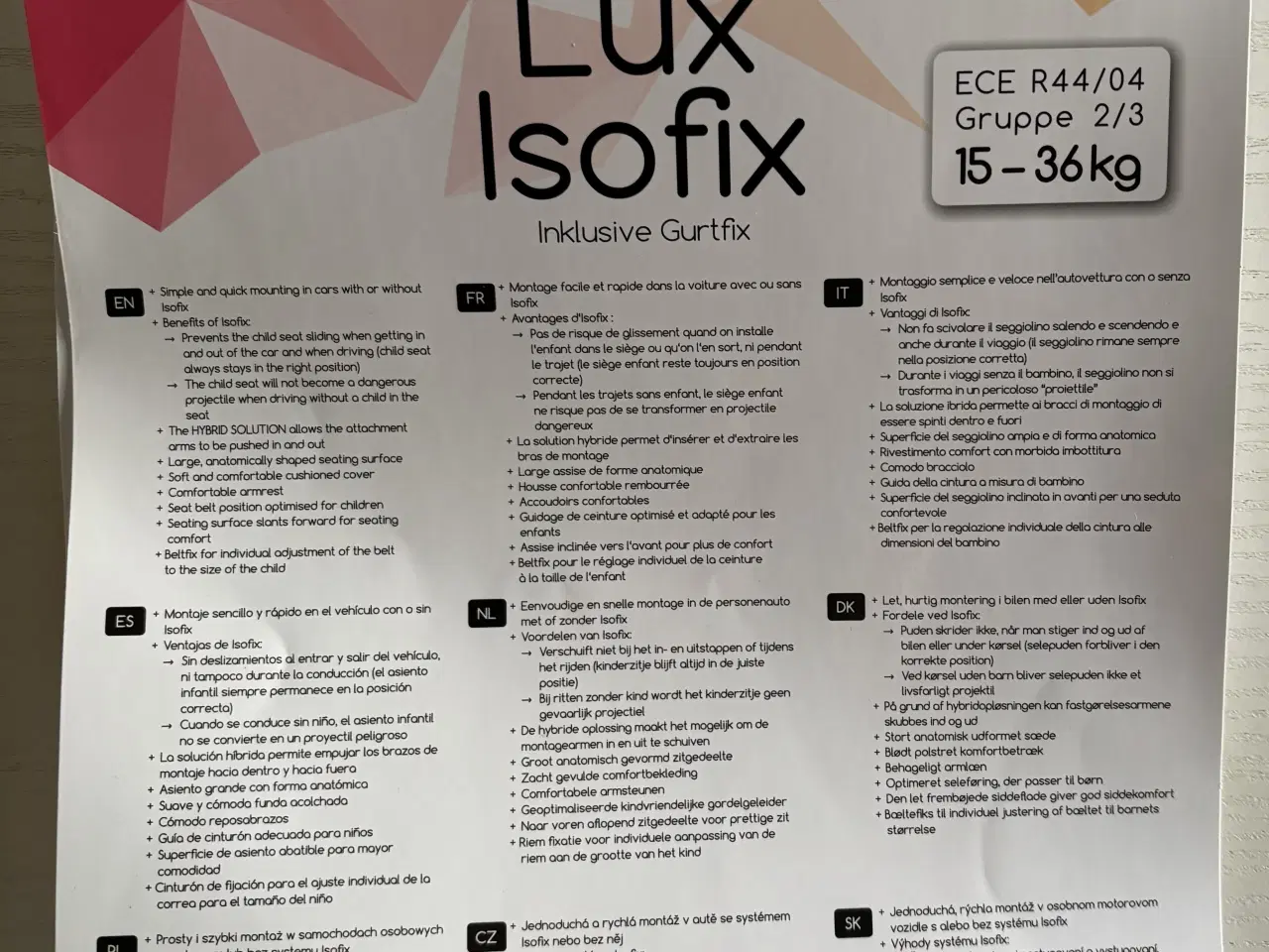 Billede 10 - Selepude, op til 36 kg Selepude LUX Isofix