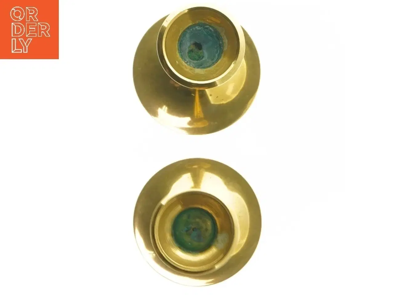 Billede 3 - Messing lysestager (str. 25,5 cm)