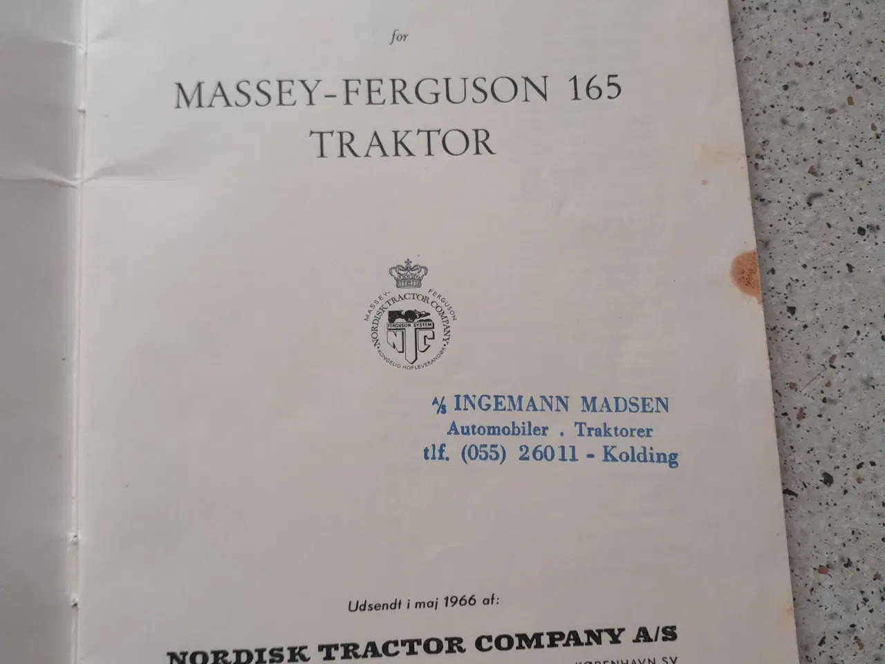 Billede 3 - MF 165 Instruktionsbog 56 sider