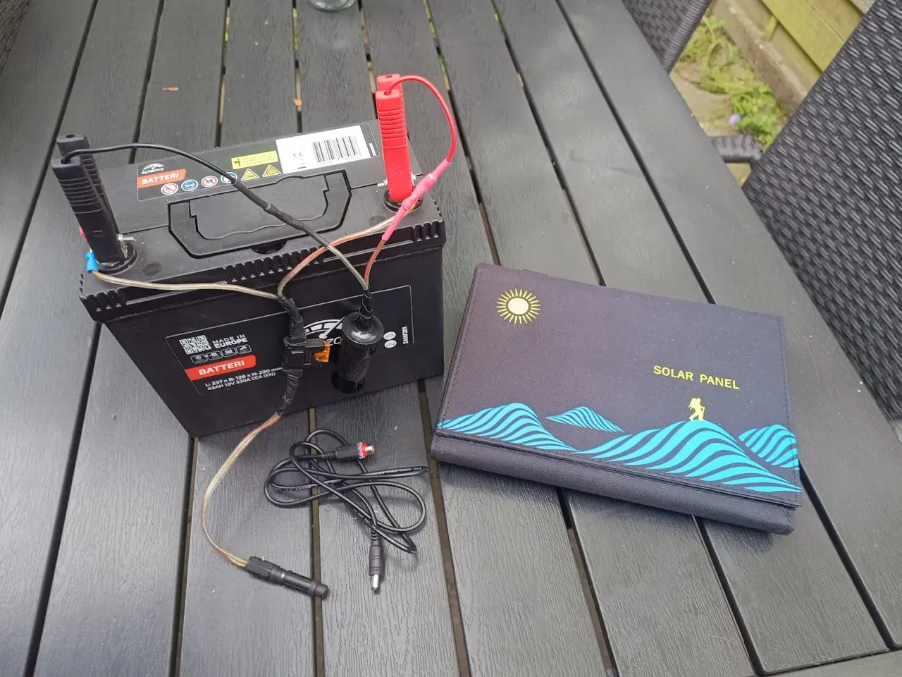 Billede 1 - Solcelle 40 W-Batterie 45 Ah-Inverter 500-750 W