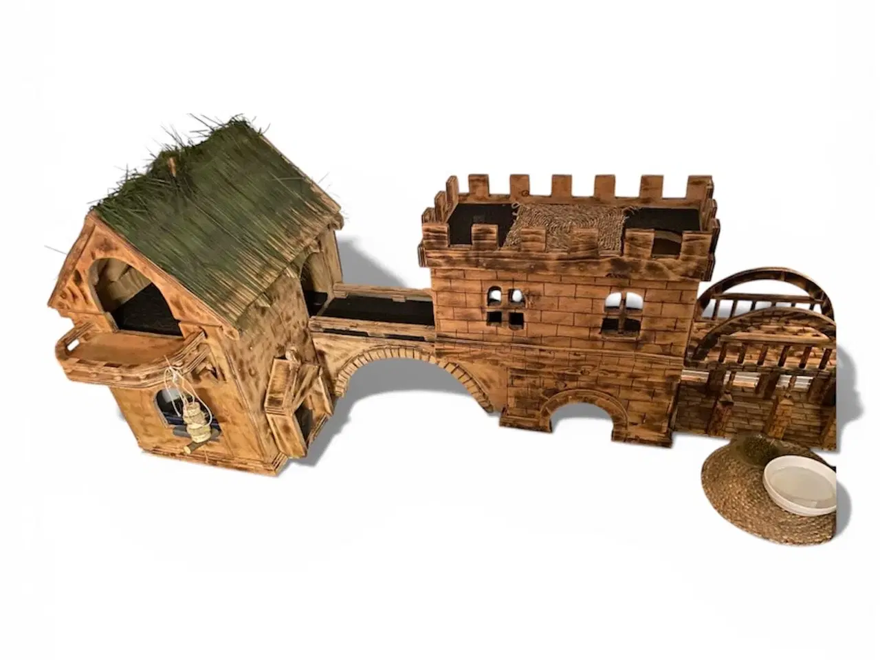 Billede 7 - 🐰 Unikt håndbygget kaninfort “Bunnywood”