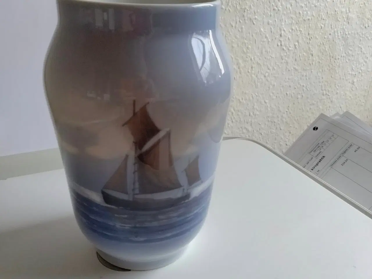 Billede 1 - Royal Copenhagen vase med skib