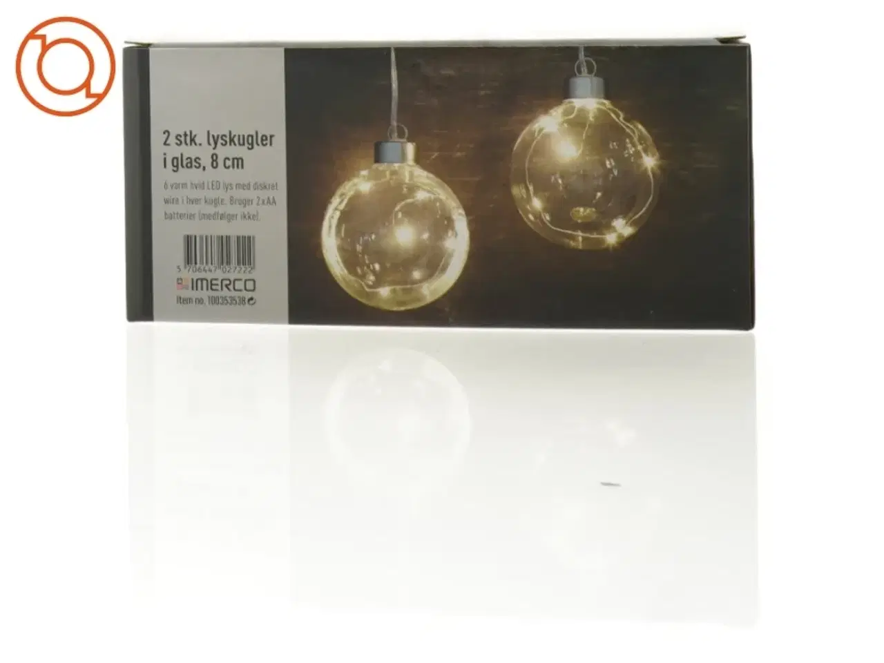 Billede 4 - Lyskugler i glas fra Imerco (str. 8 cm)