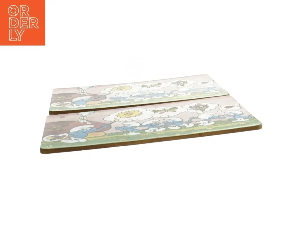 Billede 2 - Vintage Smølfe bordskånere fra Peyo (str. 24x14 cm)