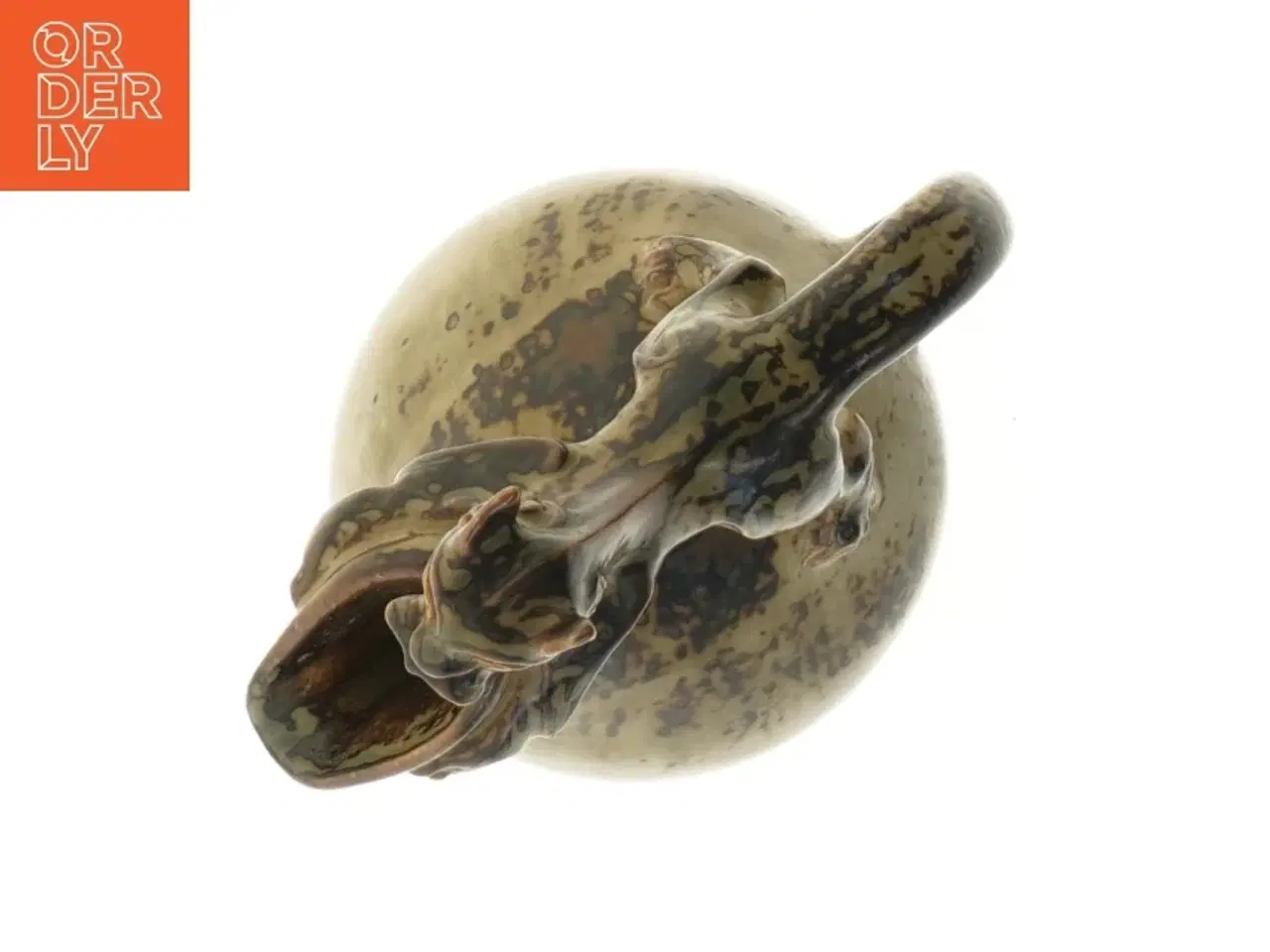 Billede 3 - Antik kande med dyrefigur fra Royal Copenhagen (str. 23x13 cm)