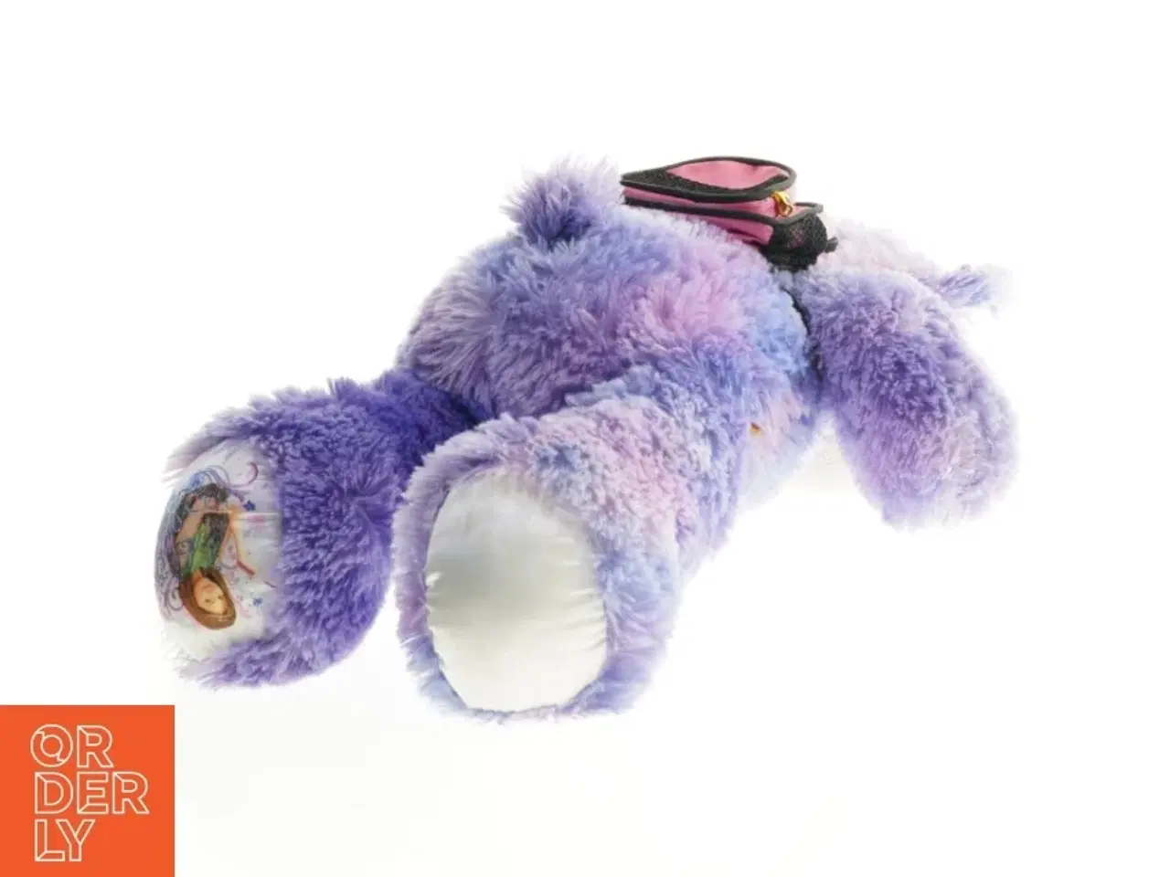 Billede 3 - Flerfarvet teddybjørn med rygsæk (str. 45 x 26 cm)
