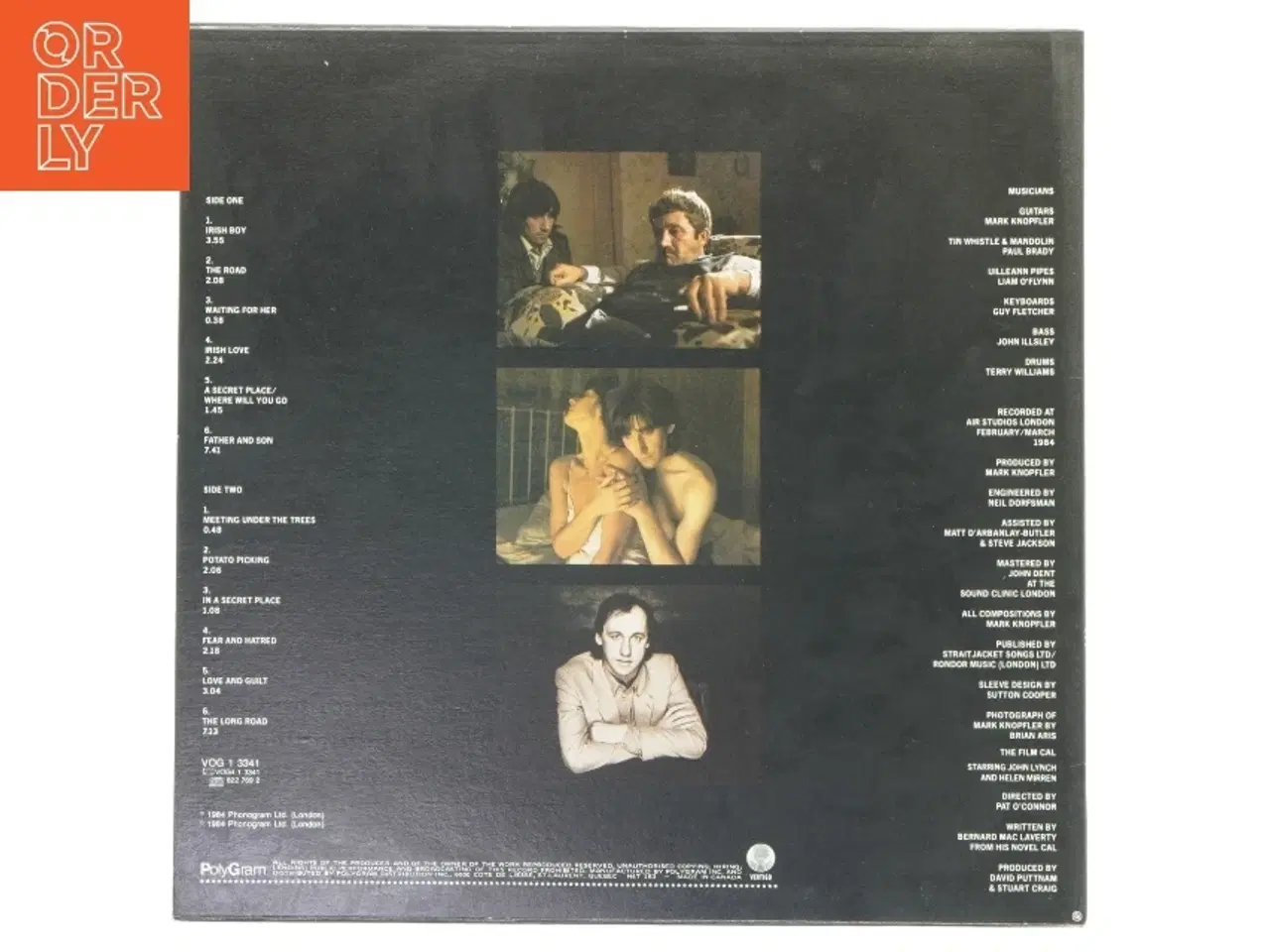Billede 3 - Musikalbum - Cal Soundtrack af Mark Knopfler fra PolyGram