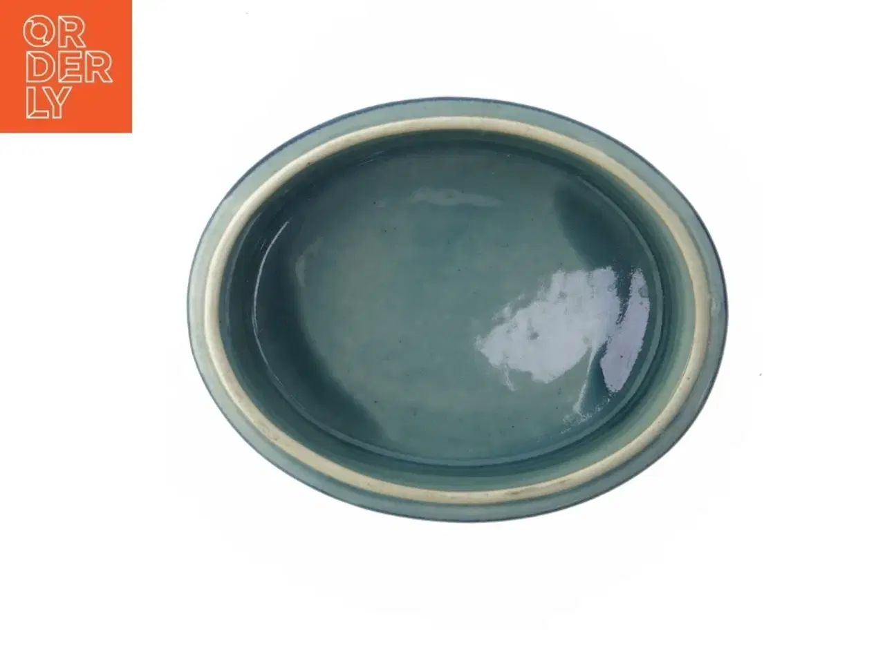 Billede 4 - Keramikskål med blåt blomstermønster (str. 19x15 cm)