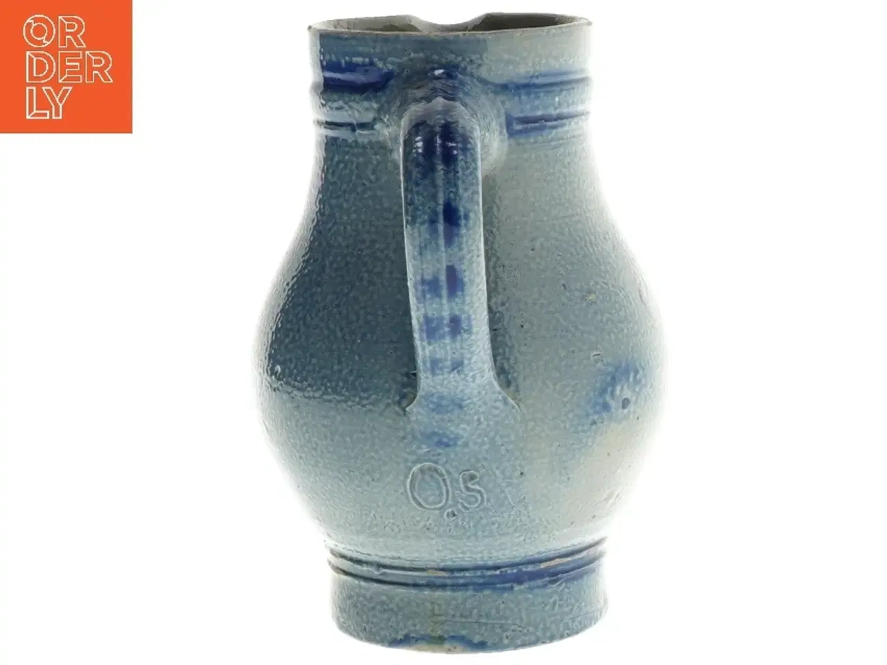 Billede 3 - Keramikkande, blå (str. Ø 7 cm længde 15 cm)