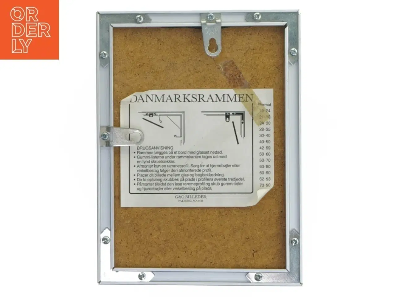 Billede 2 - Blomstermotiv i ramme fra Danmarksrammen (str. 20,5x15,5 cm)