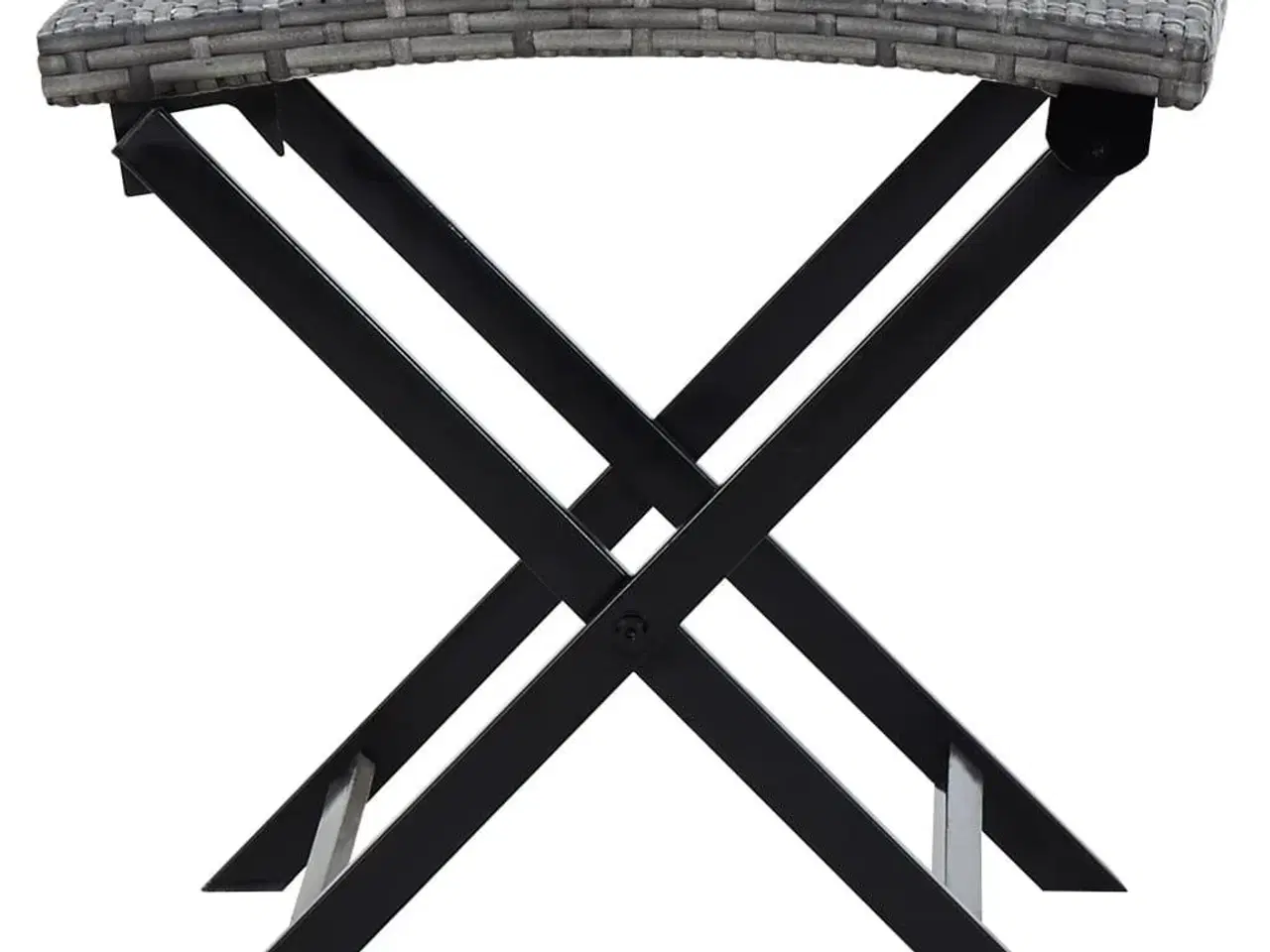 Billede 3 - Foldbar taburet polyrattan grå