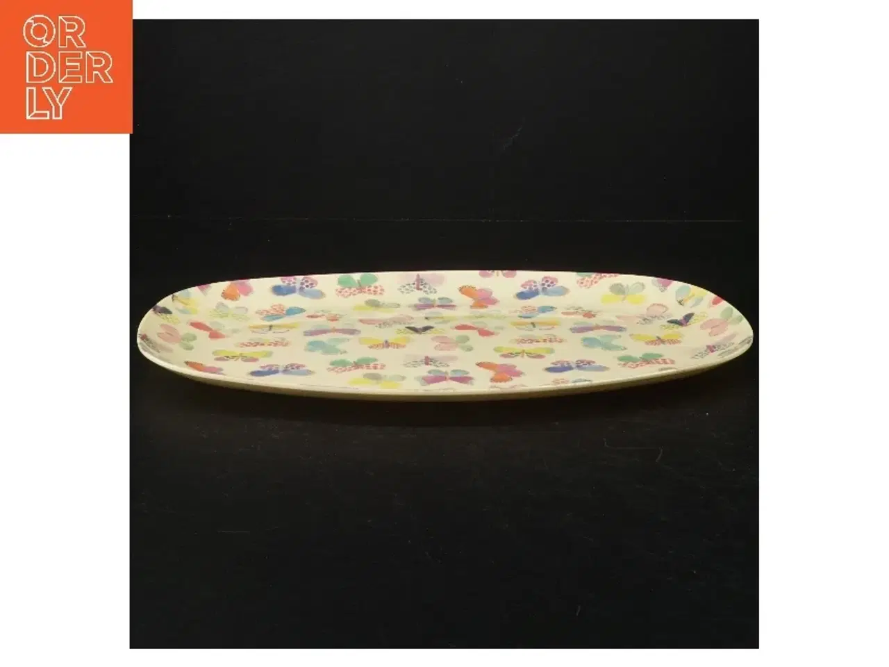 Billede 2 - RICE tallerken med sommerfugletryk fra Rice (str. 30 x 21 cm)