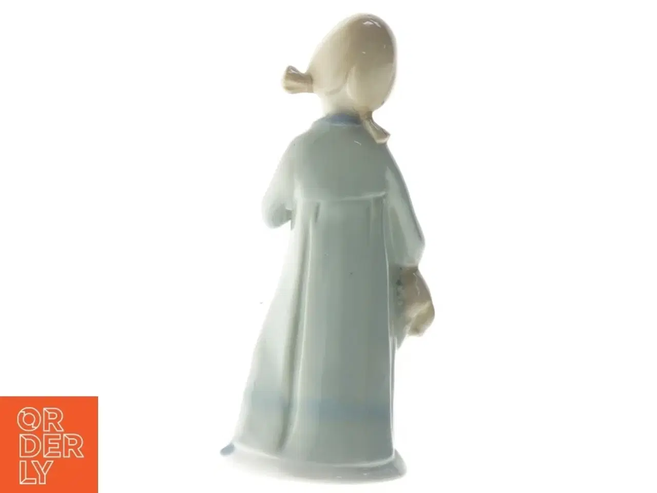 Billede 2 - Porcelænsfigur af pige med hund (str. 15 cm)