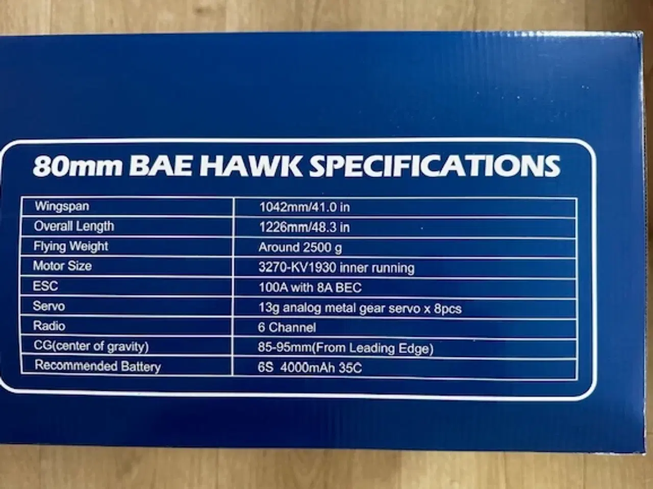 Billede 7 - FMS 80mm EDF BAE Hawk PNP fjernstyret fly