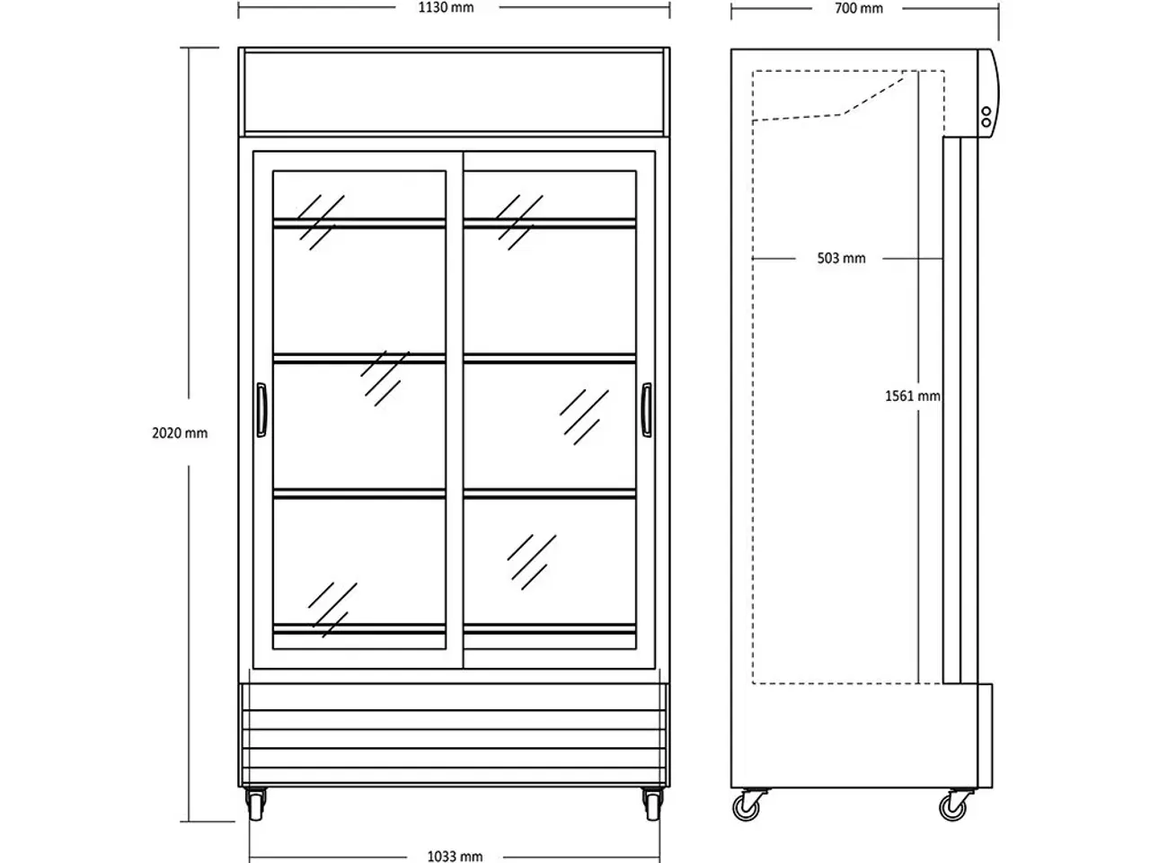 Billede 2 - Scandomestic Display Køleskab 670 Liter Ventileret