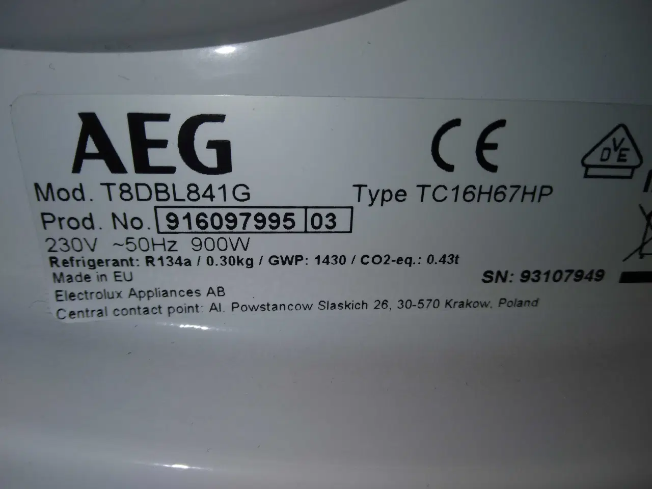 Billede 6 - Aeg kondenstøretumpler 8000 serien