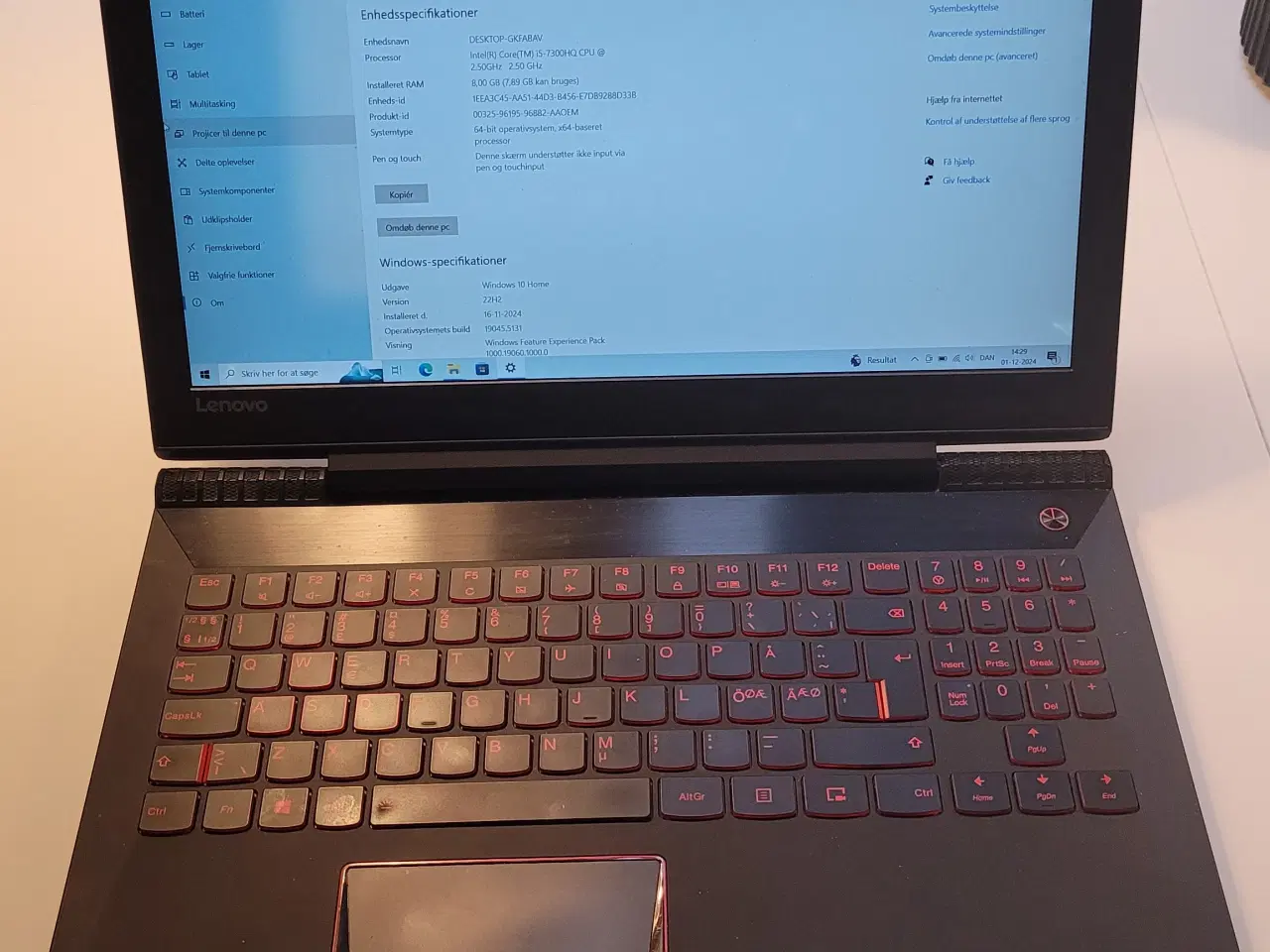 Billede 1 - Lenovo Legion Y520 - Gaming Laptop 