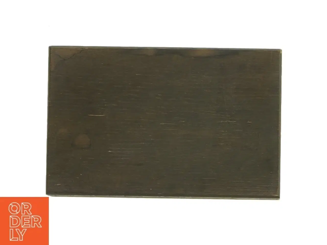 Billede 7 - Træ/metal æske med jagtmotiv relief (str. 16x10,5x4 cm)