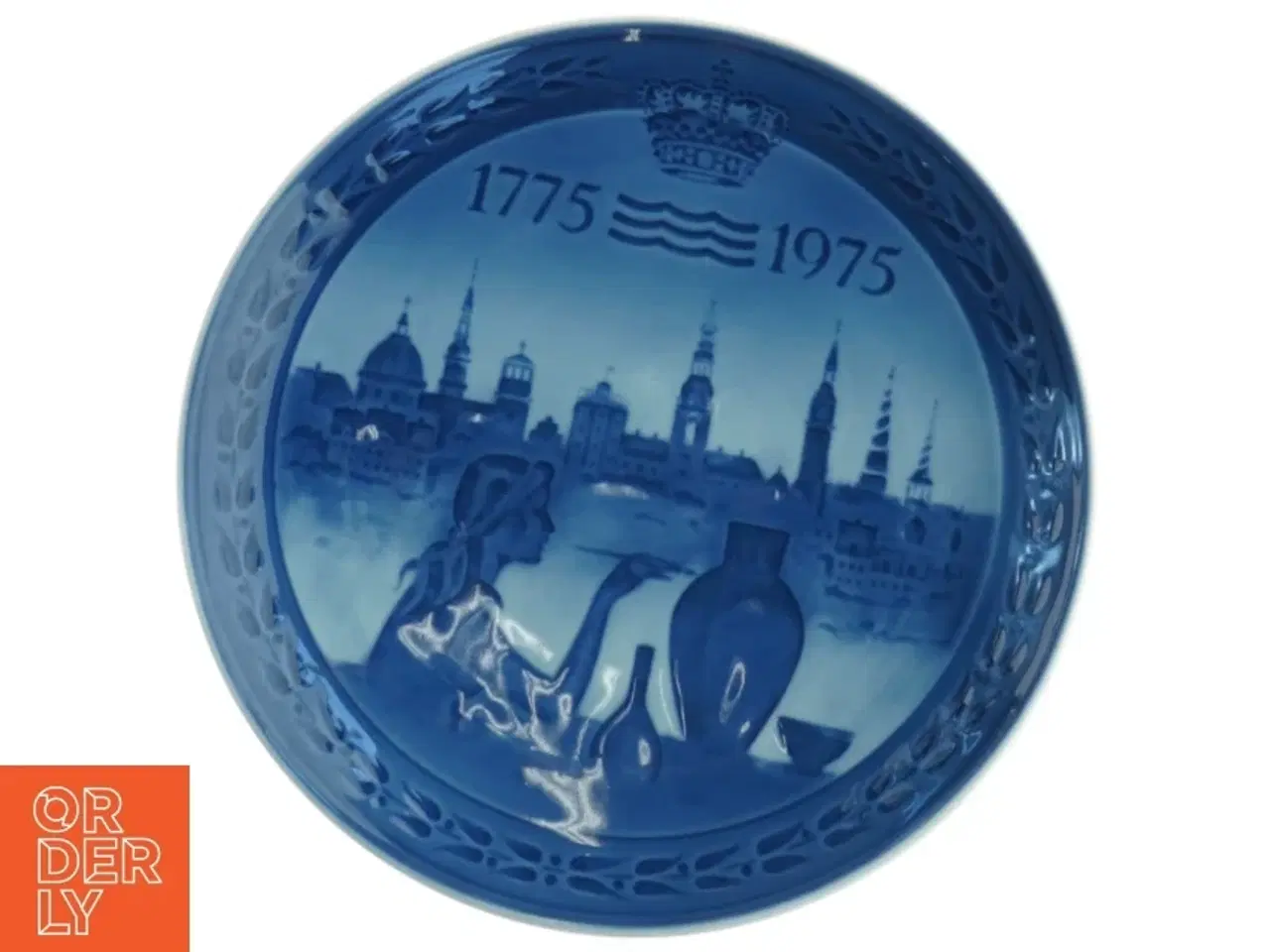 Billede 1 - Jubilæumsplatte 200 år fra Royal Copenhagen (str. Diameter, 18,5 cm)