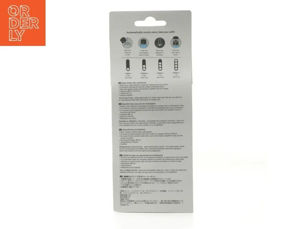 Billede 3 - Vandflaske med tællelåg fra Joseph Joseph (str. 0,4 l)