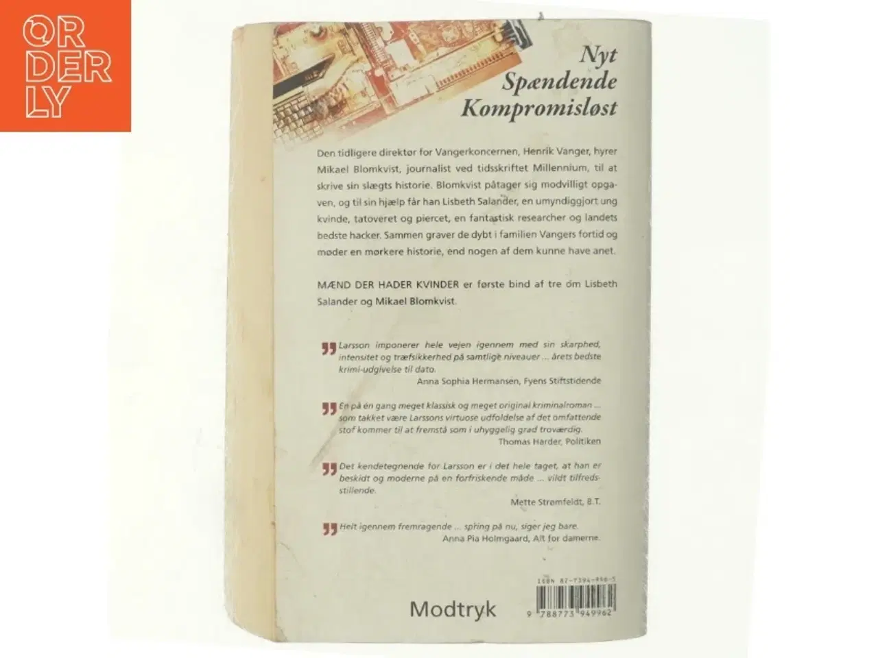 Billede 3 - Mænd der hader kvinder af Stieg Larsson, Stieg Larsson (Bog)