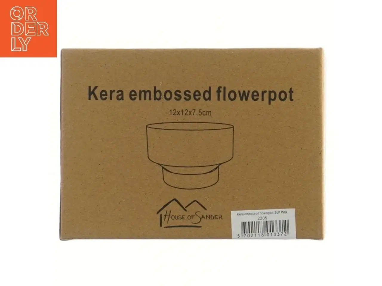 Billede 2 - Kera blomstertpotte med reliefmønster fra House of Sander (str. 12x12x7,5 cm)