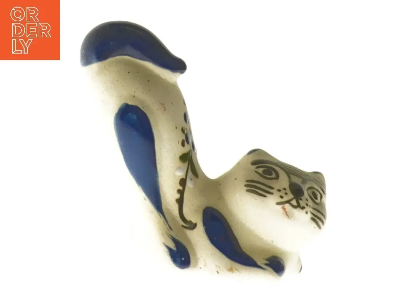 Billede 1 - Keramik kat figur (str. 10,5x11 cm)