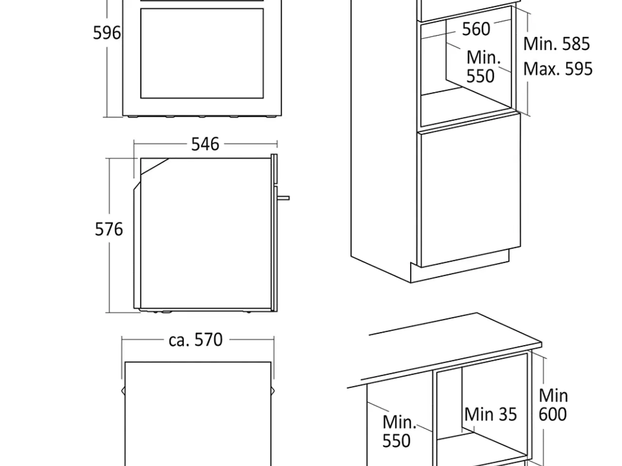 Billede 2 - Scandomestic Indbygningsovn 72 Liter – SCXO7800