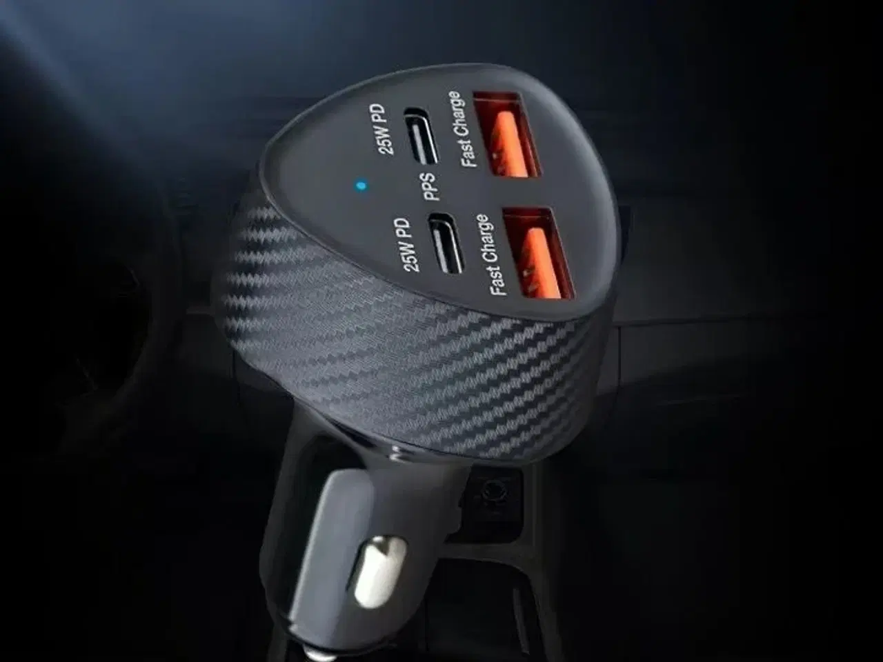 Billede 5 - 2 stk. Mobiltilbehør Biladapter 25w 4 porte