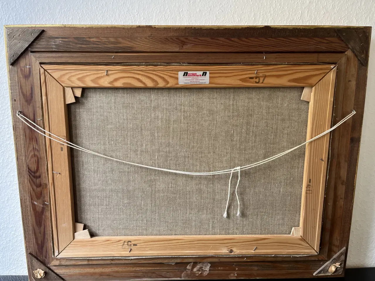 Billede 3 - Oliemaleri A. Thuesen Vinterlandskab med fasaner