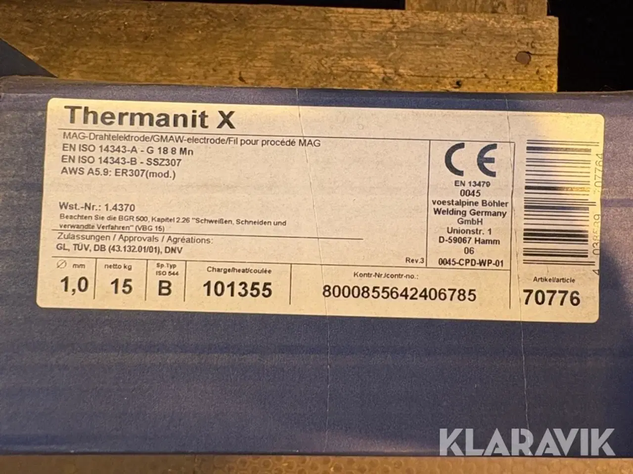 Billede 2 - Svejsetråd Böhler Thermanit X
