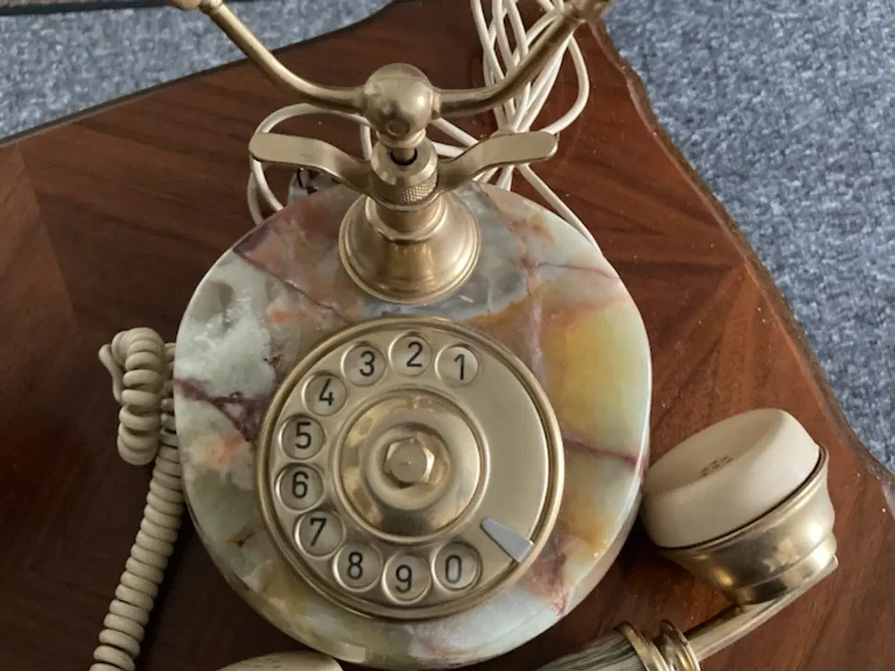 Billede 5 - Fastnet Bord telefon i Marmor og messing