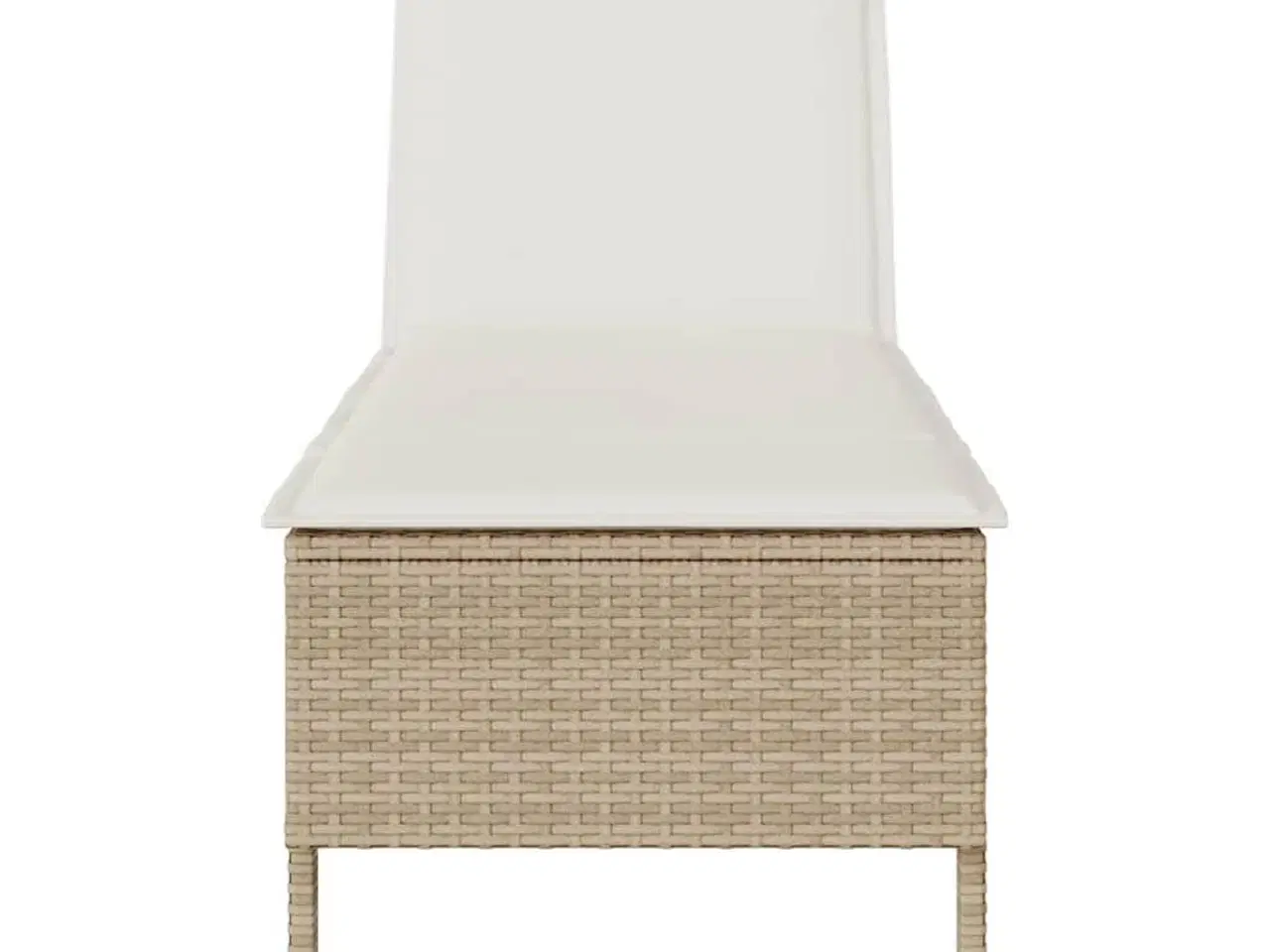 Billede 5 - Liggestol med hynde 55x200x44 cm polyrattan beige
