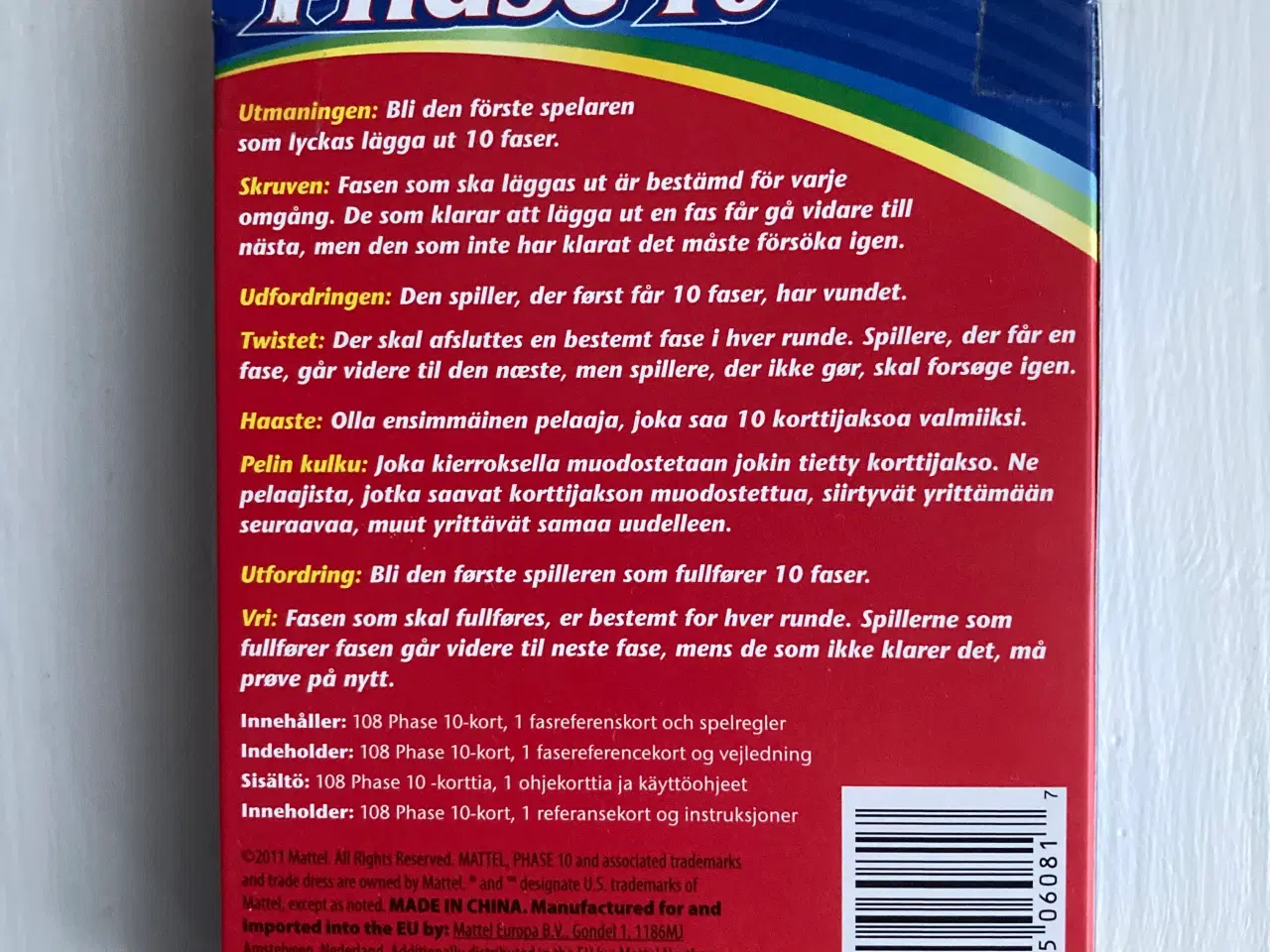 Billede 2 - Phase 10 - Kortspil. Helt nyt!