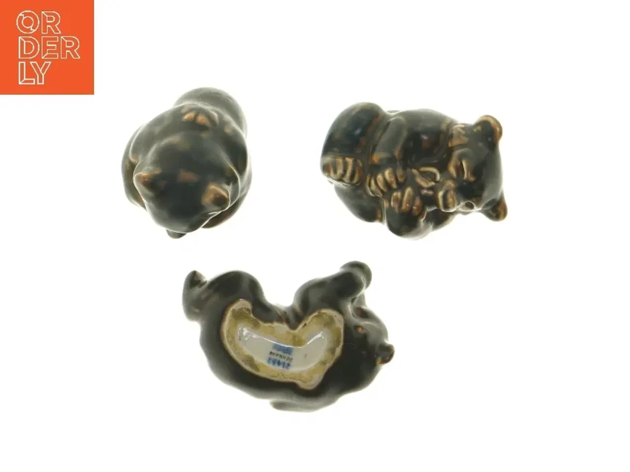 Billede 2 - Keramik bjørnefigurer (str. 3 stk 10 cm) fra Royal Copenhagen